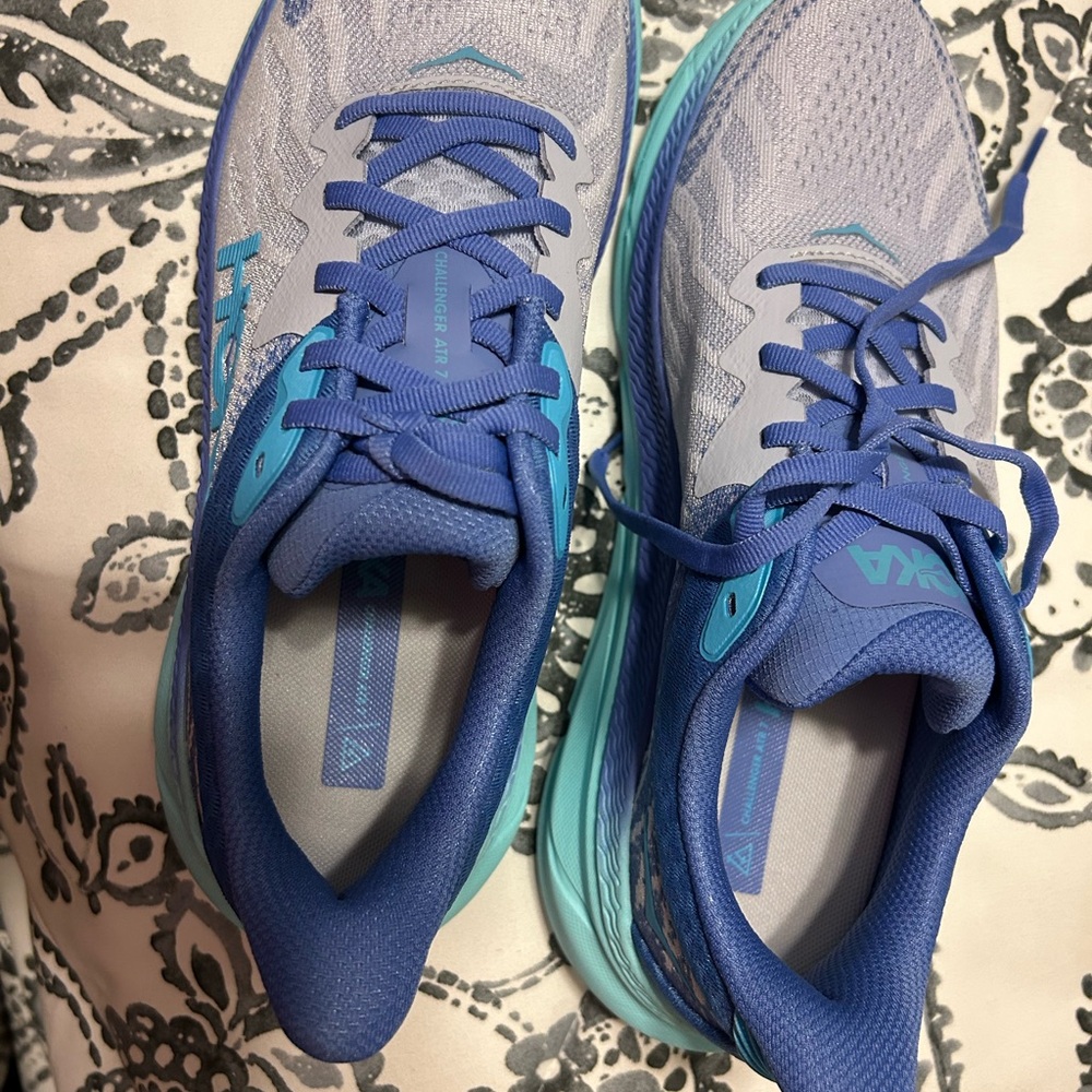 Hoka One One Women's Blue and Teal Athletic Shoes